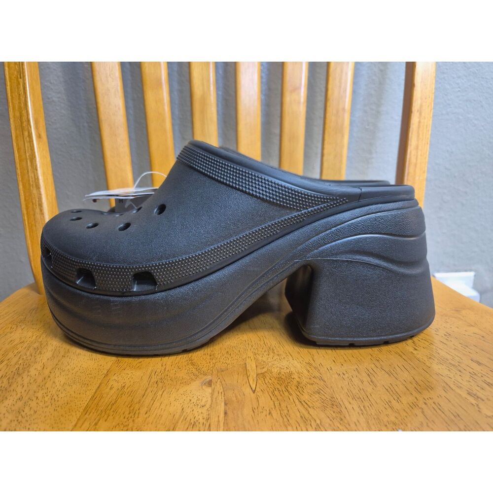 Crocs Siren Clog Platform Black Women's Size 12 M10 NWT